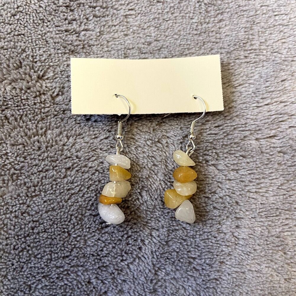 Handmade Crystal Chip Dangle Earrings